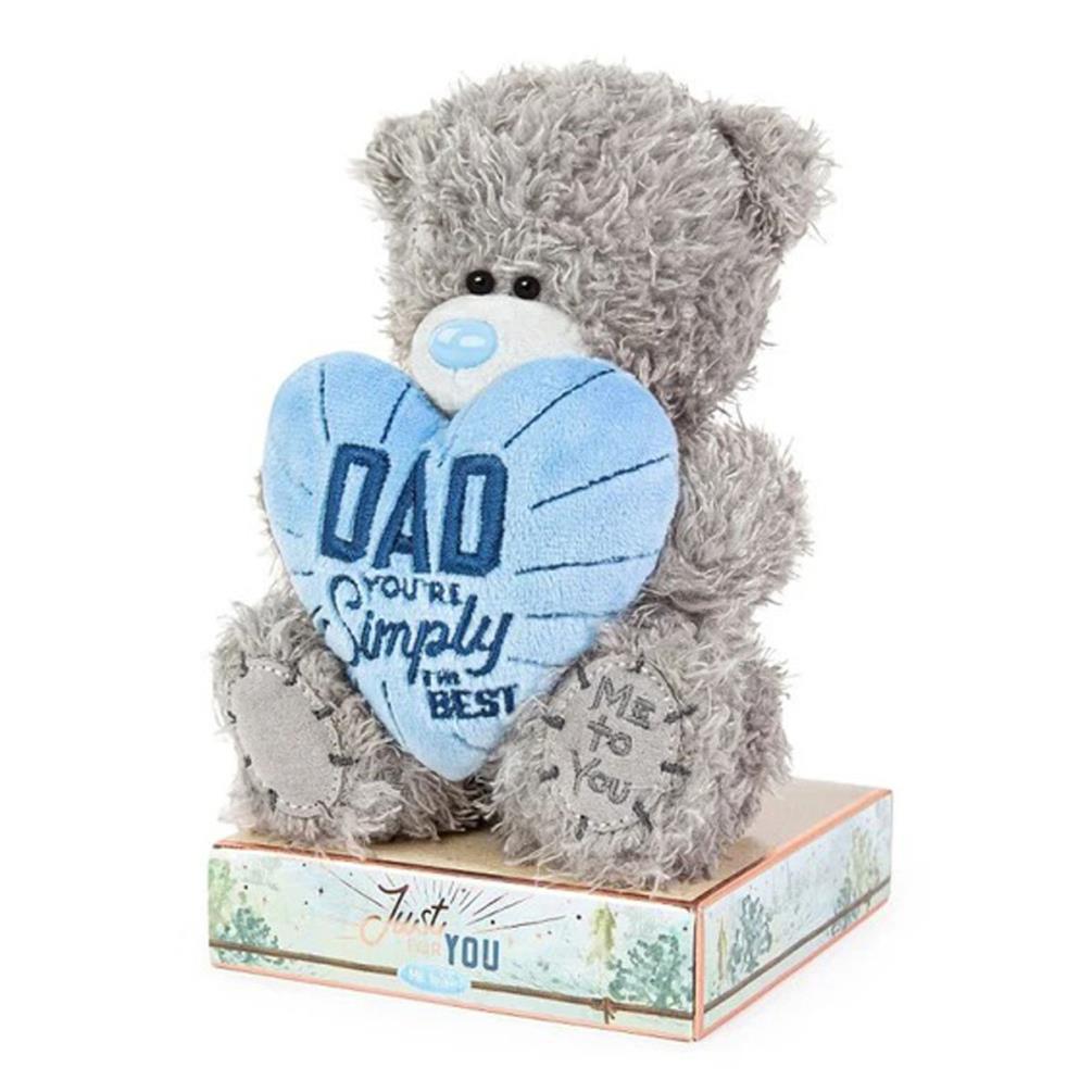 7" Simply the Best Dad Padded Heart Me to You Bear Extra Image 1